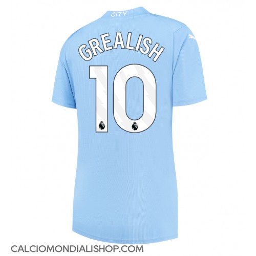 Maglie da calcio Manchester City Jack Grealish #10 Prima Maglia Femminile 2023-24 Manica Corta